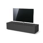Meuble SPECTRAL 160cm abattant, passe câbles - NOIR