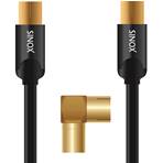 Câble Antenne Premium M-F 100dB + Adaptateur 90° 1.50 m