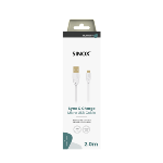 Cable Charge & Data Micro USB 2.00 m, Blanc