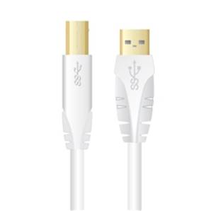 Câble USB-A M / USB-B - Blanc - 2.00 m