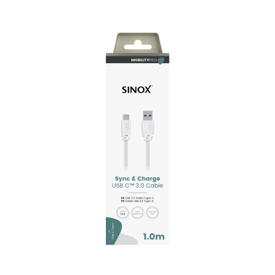 Cable Charge & Data USB C - USB A 3.0 1.00 m blanc