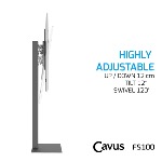 Support TV Pivotant FS100 37-65"- Max 35 KG