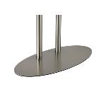 Base sol ovale, long 98, inox pour pied de sol DISCO