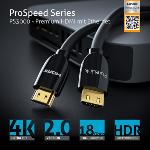 Câble HDMI - 2.0 4K60Hz UHD - Secure Lock System - Noir - 1.80m - Bag