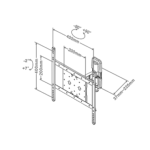 Support mural pour écran LCD - noir,  32-50"- Max 25 kg