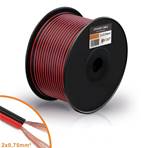 Câble HP 2 X 0.75 mm² rouge/noir CCA 100 m