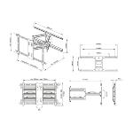 Support Double Bras, Outdoor- 55-80"- max 60 kg