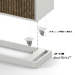 Meuble TV M AV Slimline 55" - Noyer /Blanc
