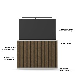 Meuble TV M AV Slimline 55" - Noyer /Blanc
