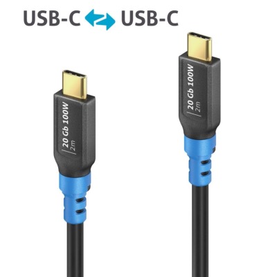 Câble USB4 Gen2 USB-C vers USB-C, noir, 0.50 m