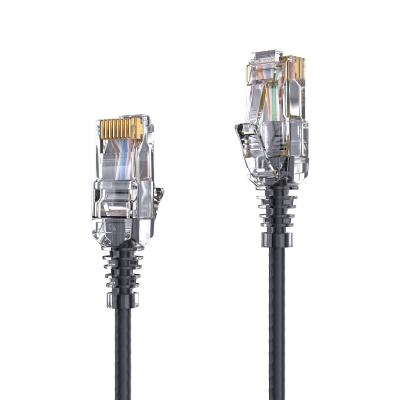 Câble RJ45 CAT 6. SLIM - UTP - LSZH - noir - 3,00m