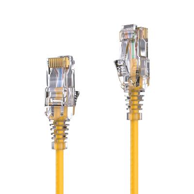 Câble RJ45 CAT 6. SLIM - UTP - LSOH - jaune - 2,00m