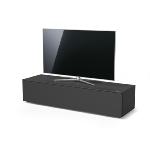 Meuble SPECTRAL 160cm abattant, passe câbles - NOIR
