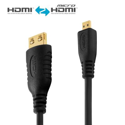 HDMI Micro HDMI 2,0 18GBS 4K Sécurisé - Noir - 2.00m - Bag