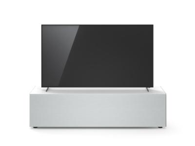 Just Alpha-164 cm tissu acoustique-Blanc satiné- pieds en option JSZ