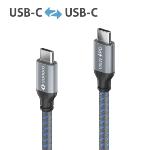 Câble de charge USB-C/USB-C-USB2.0-100W PD gris/bleu 1.00m