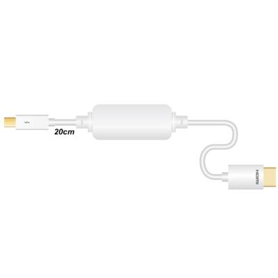Mini DP M - HDMI M - 2.00 m - Blanc