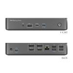 Station d'accueil USB-C - 2 HDMI +2 DP - 2 USB-C - 5 USB-A - 100W PD 