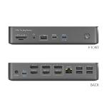 Station d'accueil USB-C - 3 HDMI +3 DP - 2 USB-C - 5 USB-A - 100W PD 