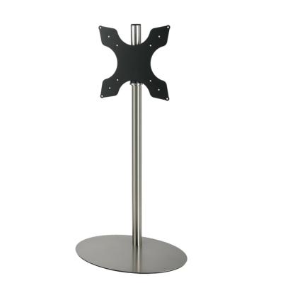 Pied de sol ovale, long 70, inox, colonne 1.2m