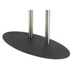 Base ovale acier peint noir, long 98, pour pied de sol DISCO 09