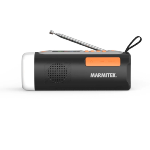 Radio d'urgence; Manivelle/panneau solaire; Bluetooth USB-A 5V-2A