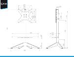 Meuble TV chêne col noire diam 60 haut 100 - vesa max 400 -max 30 kg