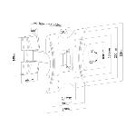 Support orientable inclinable Vesa 200, charge max 30 kg