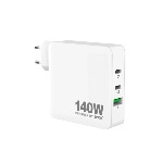 Chargeur Mural 2xUSBC 1xUSBA 140W, Blanc