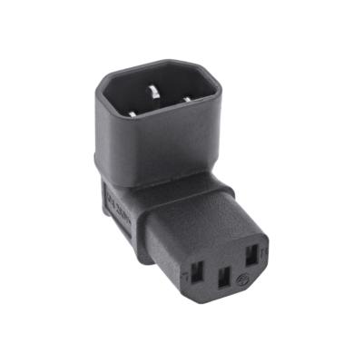 Adaptateur secteur IEC 60320 C14/C13 Coudé Haut/Bas