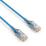 Câble RJ45 CAT 6. SLIM - UTP - LSZH - bleu - 0,50m