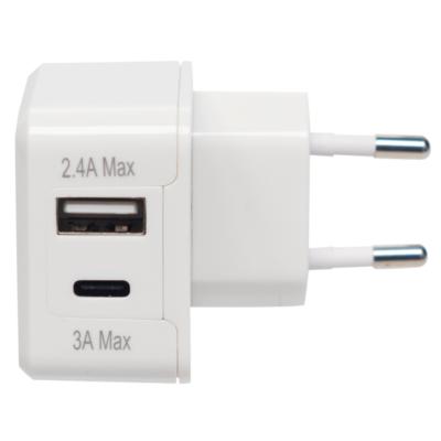 Chargeur Mural USB-A 2.4 A + USB-C 3.0A
