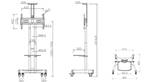 Chariot roulettes 32 - 60" 600 x 400 - 50 kg max