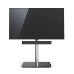 Support Tv pied de sol 96,8 cm + support barre de son - base noire