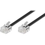 Câble RJ11 M/M - (6P4C) 10.00 m noir