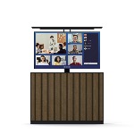 Meuble TV M AV Slimline 55" - Noyer / Noir