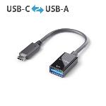 Adaptateur USB-C vers USB-A - 3.1 - 0,10m - noir