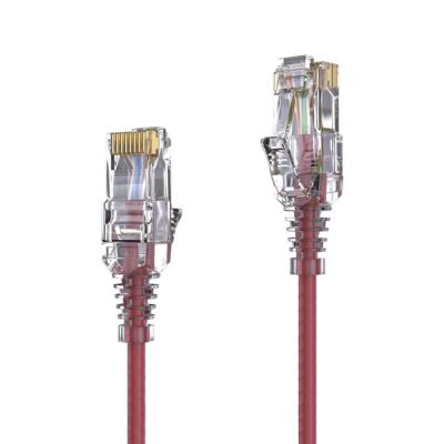 Câble RJ45  CAT 6. SLIM - UTP - LSOH - rouge - 0,25m