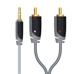 Câble Audio 3.5 mm M - 2 RCA M - 1.00 m