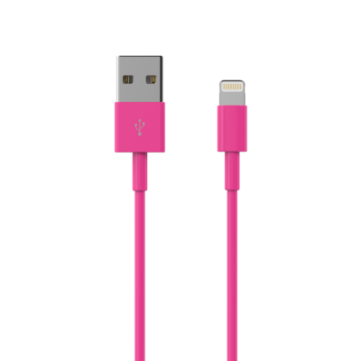 Câble de charge -USB  A 2,0  Lightning 1.00 m Rose