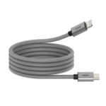 Câble Tressé USB-C-Lighting  27 W "Roll-up" magnétique 1.00 m Gris