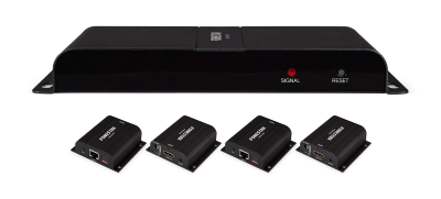 Extendeur HDMI 1x4 par câble Cat6 jusqu'à 40m - 4 Récepteurs