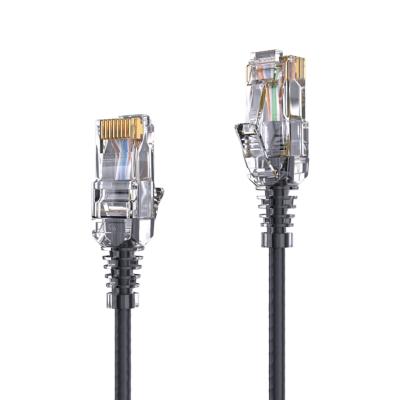 Câble RJ45 CAT 6. SLIM - UTP - LSZH - noir - 5,00m