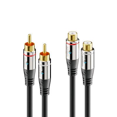 Câble audio RALLONGE 2x fiches RCA M / 2x fiches RCA F 15.00m