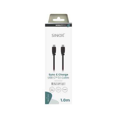 Cable Charge & Data USB C 3.1 C - C 1.00 m Noir