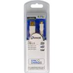 Micro USB Sync/Charge  Cable  0.75 M- Blanc