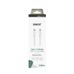 Cable Charge & Data USB C 2.0 C- C 1.00 m Blanc