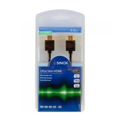 Câble HDMI - 1.4 Standard - Nano Slim - Noir - 2.00m - Bag
