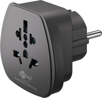 Adaptateur secteur de Voyage (UK-Suisse-Italie-USA) noir