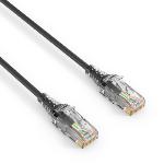 Câble RJ45 CAT 6. SLIM - UTP - LSZH - noir - 5,00m